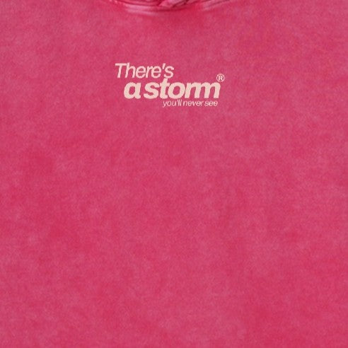 there's a storm you'll never see. Muted Feel Hoodie – Rose Red